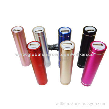 2,600mAh Portable Mini Power Stations for iPhone and Mobile Phones, Measures 89 x 23mm